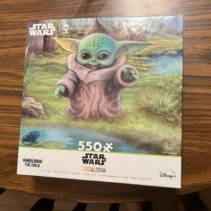 New Ceaco Thomas Kinkade The Mandalorian Child’s Play Star Wars 550 Piece Puzzle